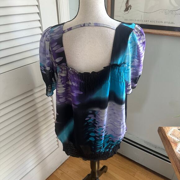 Vintage Nicola Top Womens Small Chiffon Babydoll Retro Y2K Dark Fairy Goth Girl - Picture 4 of 9